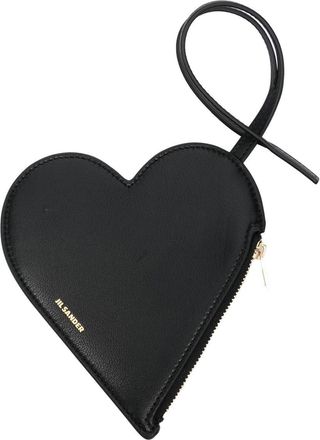 Jil Sander heart-shaped purse - women - Calf Leather - One Size - Black