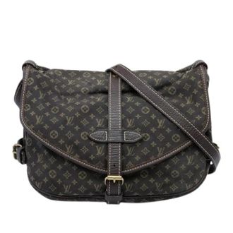 Louis Vuitton Pre-owned Mini Lin Saumur - Dames - Pre-owned - Bruin - Maat: ONE Size Leer