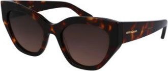 Ferragamo Zonnebril - Dames - Zonnebrillen - Bruin - 55 MM - Accessoires