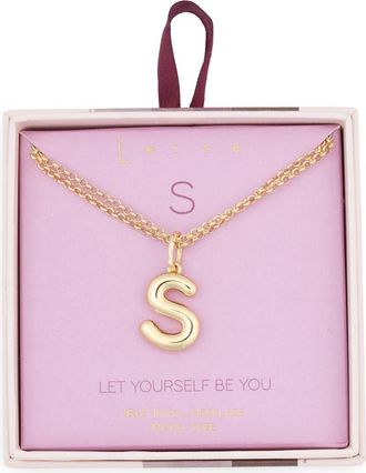 Leith Lowercase Initial Bubble Pendant Necklace in S- Gold at Nordstrom Rack