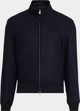 Ralph Lauren Purple Label Mens Double-Face Cashmere Full-Zip Jacket