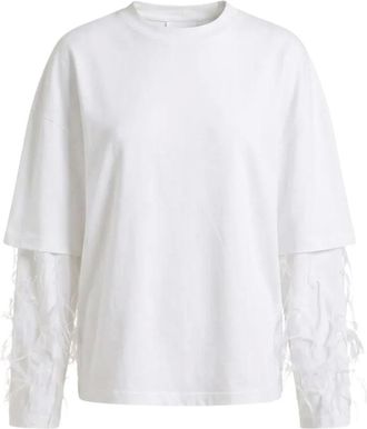 Darkpark Darkpark, Tops, Dames, Wit, S, Katoen, Double Sleeve Tee