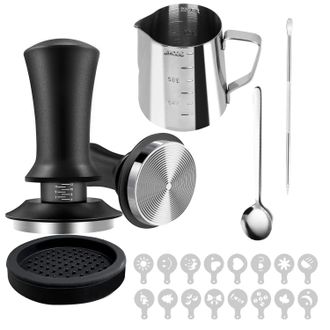 No Brand Juego De Accesorios Para Espresso De 6 Piezas: Juego De Prensador De Caf&eacute; Espresso, Prensador De Caf&eacute; Espresso De 51 Mm Con Mecanismo De Resorte Y Cal