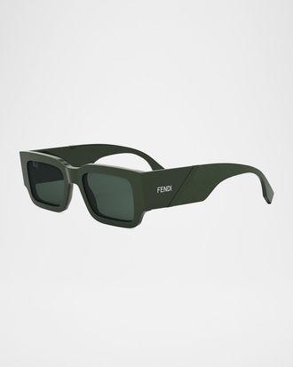 Fendi Men & apos;s Rectangle Acetate Sunglasses