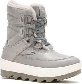 kamik Celeste Faux Shearling Lined Waterproof Snow Boot in Gray at Nordstrom Rack, Size 6