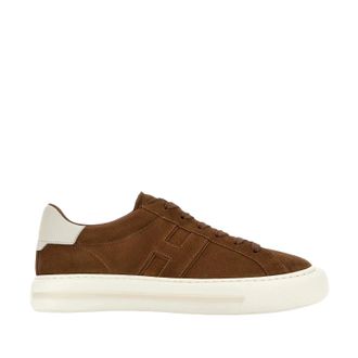 Hogan H691 Allacciato H Sneakers in Light Brown
