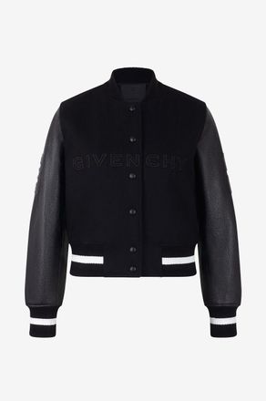 Givenchy Collegejacke aus Filz und Leder 4G