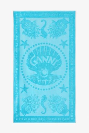 Ganni Blue Beach Towel in