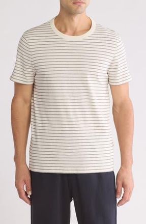 Madewell Allday Garment Dyed Cotton T-Shirt in Ivory Black Stripe at Nordstrom Rack, Size Small