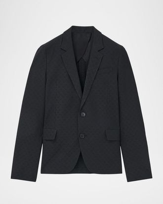 Alexander McQueen Mens Skull Jacquard Single-Breasted Sport Coat