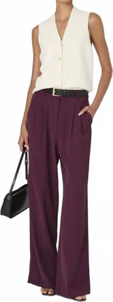 French Connection Harry Suiting Trousers In Burgundy Red