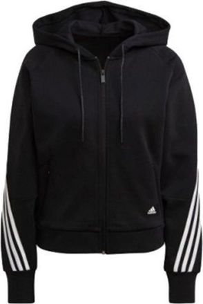 adidas (WMNS) adidas Sportswear Wrapped 3-Stripes Full-Zip Hoodie Asia Sizing Black White GL0339