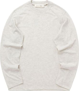 Fear of God Signature Classic Long Sleeve Tee - Dames - Longsleeves - Beige - L - Katoen - Tops