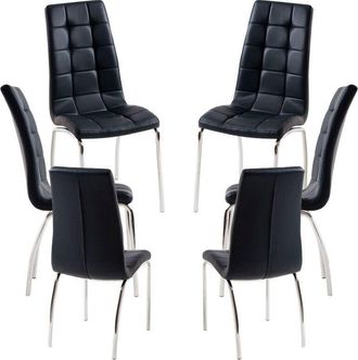 Regalos Miguel Regalos Miguel - Packs Sillas Comedor - Pack 6 Sillas Liam - Negro