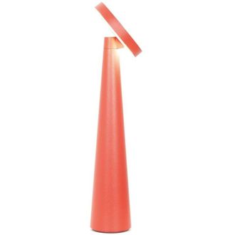 Zafferano Zafferano Lampada da Tavolo Ricaricabile Angelina - Senza Fili, Testa Orientabile, Controllo Touch, Design Moderno per Interni - Colore Rosso