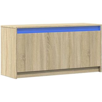 vidaXL Vidaxl - Mueble De Tv Led Madera De Ingenier&iacute;a Roble Sonoma 100x34x50 Cm