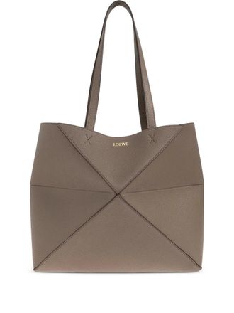 Loewe medium Puzzle Fold tote bag - Brown