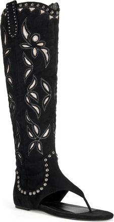 Azalea Wang Chandana Western Sandal in Black at Nordstrom, Size 7.5