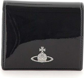 Vivienne Westwood Accessoires, Dames, Zwart, ONE Size, Leer, Small Frame Wallet