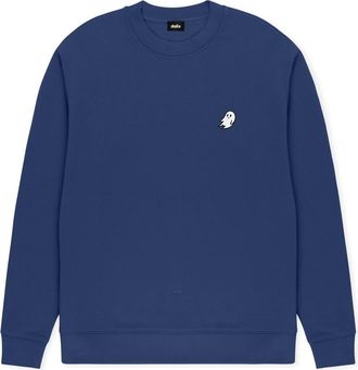 Dalix Ghost Relaxed Midweight Fleece Crewneck Sweatshirt in Cobalt at Nordstrom, Size Xx-Large