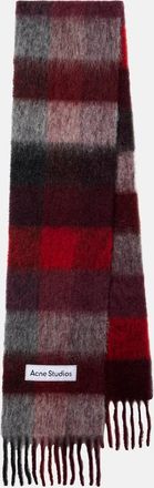 Acne Studios Sciarpa in misto lana con logo