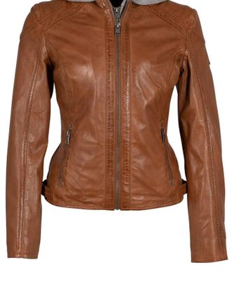 Mauritius Womens Allice Rf Leather Jacket In Cognac