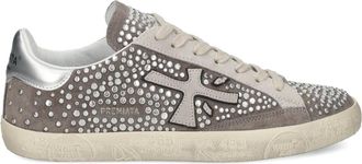 Premiata Steven sneakers met studs - Grijs