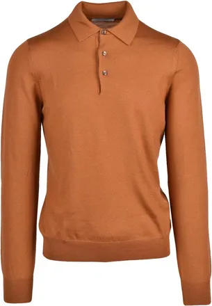 Gran Sasso Knit Polo with Classic Collar and Three-Button Placket
