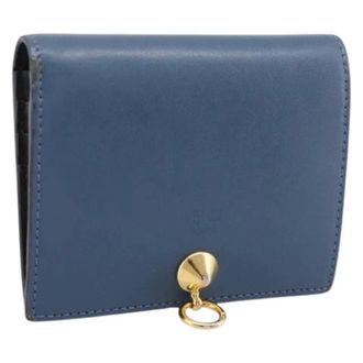 Fendi Pre-owned Bifold Portemonnee - Dames - Pre-owned - Blauw - Maat: ONE Size Leer