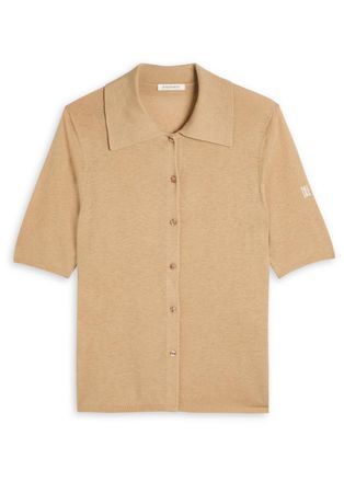 By Malene Birger BY Malene Birger Knit Polo top - Sand - S (UK8-10 / S)