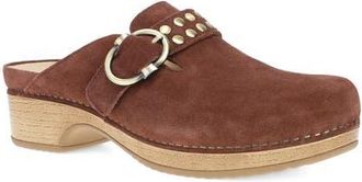 Dansko Branson Studded Platform Clog in Mahogany Suede at Nordstrom, Size 39