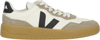 Veja V-90 White Suede Low-Top Sneakers
