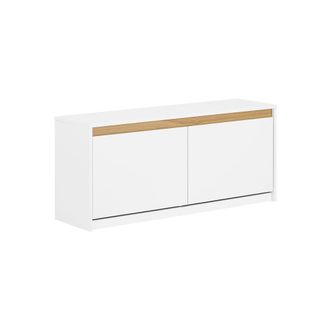 SoBuy Sobuy - Panca Da Ingresso Con Contenitore Scarpiera Con Patta Bianco 104x30x47cm Fsr171-w