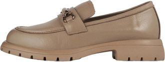 Cesare Gaspari Leren Platform Loafers - Beige - Dames - Loafers - Beige - 41 EU - Leer - Schoenen