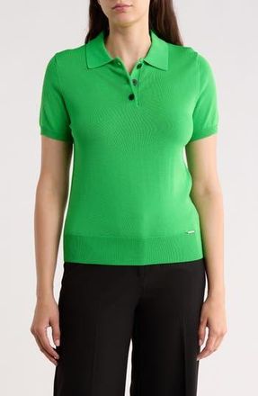 Elie Tahari Polo Sweater in Grass Green at Nordstrom Rack, Size Medium