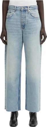 Anine Bing Straight Jeans - Dames - Regular Fit Jeans - Blauw - W28 - Katoen - Jeans