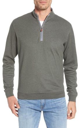 Johnnie-O Sully Quarter Zip Pullover in Pine at Nordstrom, Size Large