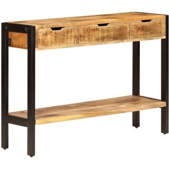 vidaXL Vidaxl - Aparador Con 3 Cajones Madera Maciza De Mango 110x35x75 Cm