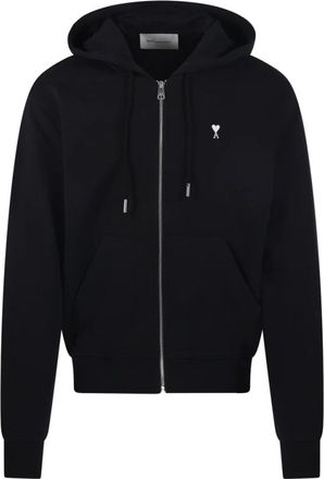 Ami ADC Full Zip Hoodie Sweatshirt - Heren - Vesten met rits - Zwart - L - Hoodies & sweatvesten