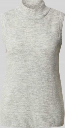 Christian Berg Pullunder mit gerippten Abschlüssen in Mittelgrau Melange, Größe XL