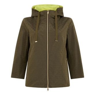 Herno Light Jackets, female, Green, Size: M Lightweight Hooded Jacket