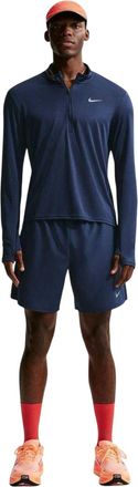 Nike Heren Core hardloopshirt met halve rits en lange mouwen (Middernacht marine)