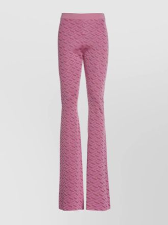 Versace silk jacquard printed trousers