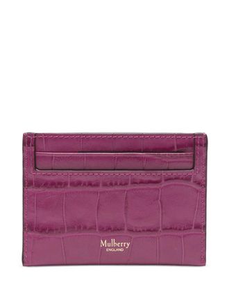 Mulberry crocodile-embossed leather purse - Purple