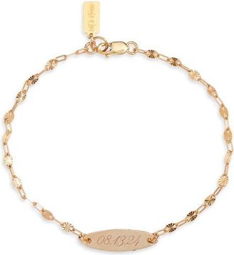 Set & Stones Banks Date Personalized Bracelet in Gold at Nordstrom