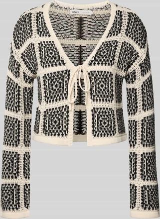 Only Regular Fit Strickjacke aus Baumwoll-Mix Modell LOA in Ecru, Gr&ouml;&szlig;e XL