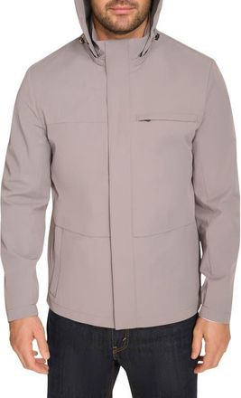 Cole Haan Hooded Windbreaker Jacket in Grey at Nordstrom, Size Xx-Large