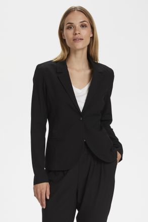 Kaffe Womens Jillian Long Sleeve Regular Fit Blazer - Black - Size 16 UK