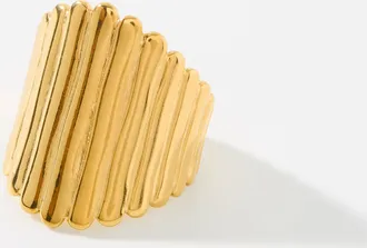 Simons Womens Wide-groove open ring