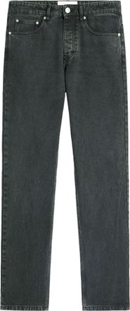 Ami logo patch classic jeans - men - Cotton - 33 - Black